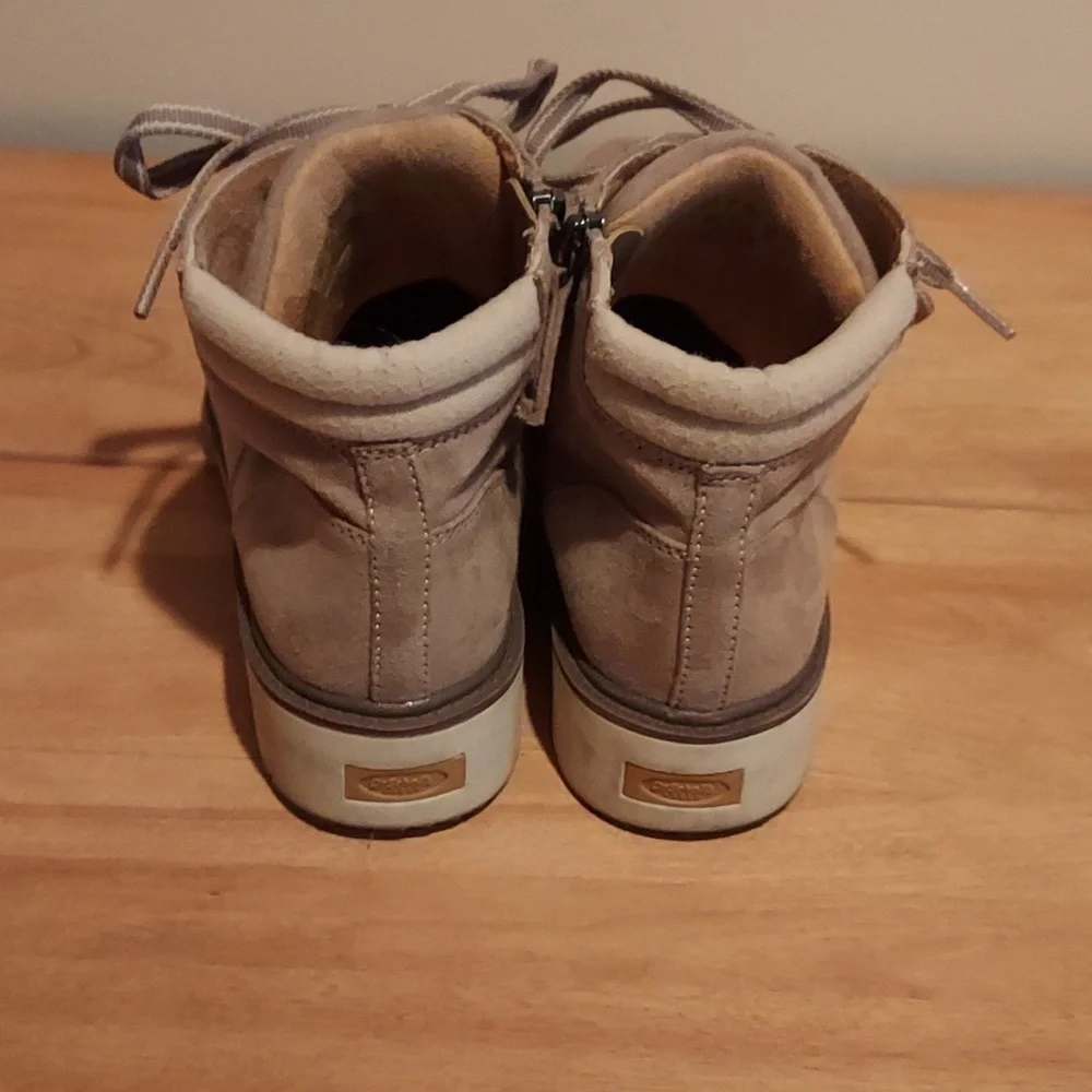 Womens Dr. Scholl's Tan Lace-Up Boots - Picture 4 of 6